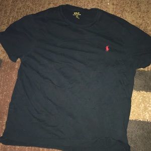 Black polo shirt